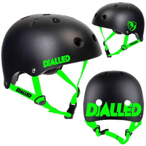 Dialled Helmet - Black/Green £19.99